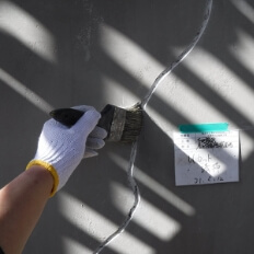 下地処理をしている様子